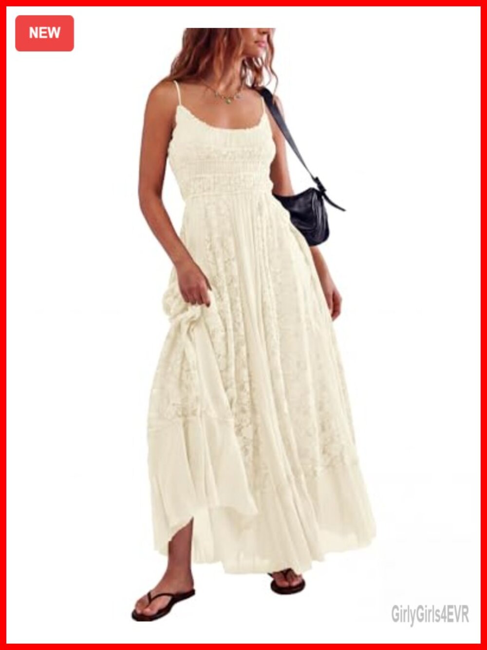 Women's Lace Floral Embroidered Bohemian Maxi Dress Flowy A-Line Beach
